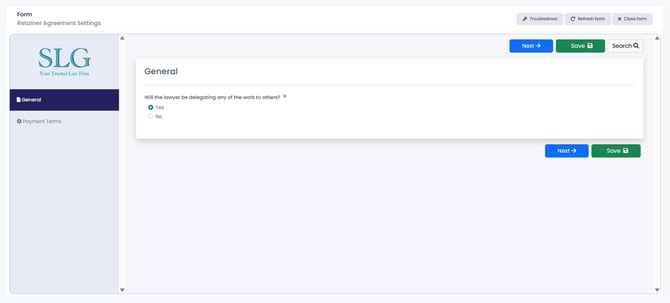 Retainer Agreement Settings-2