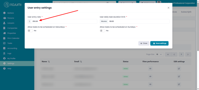 Set Hourly Rate-Other User-2