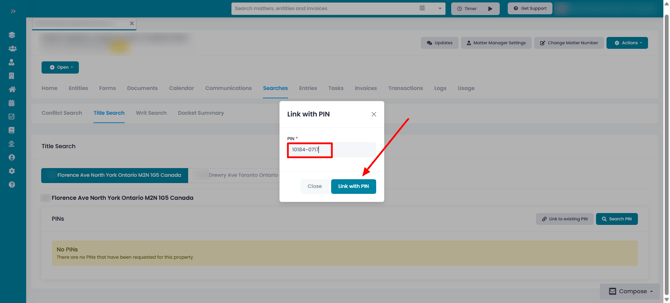 Title Search - Link PIN-2